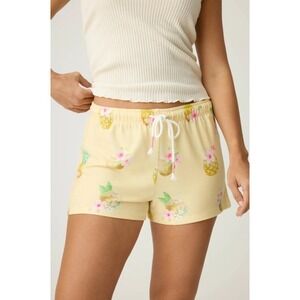 P.J.‎ Salvage Pineapple Floral Print Lounge Aloha Hour Pajama Shorts Size Medium